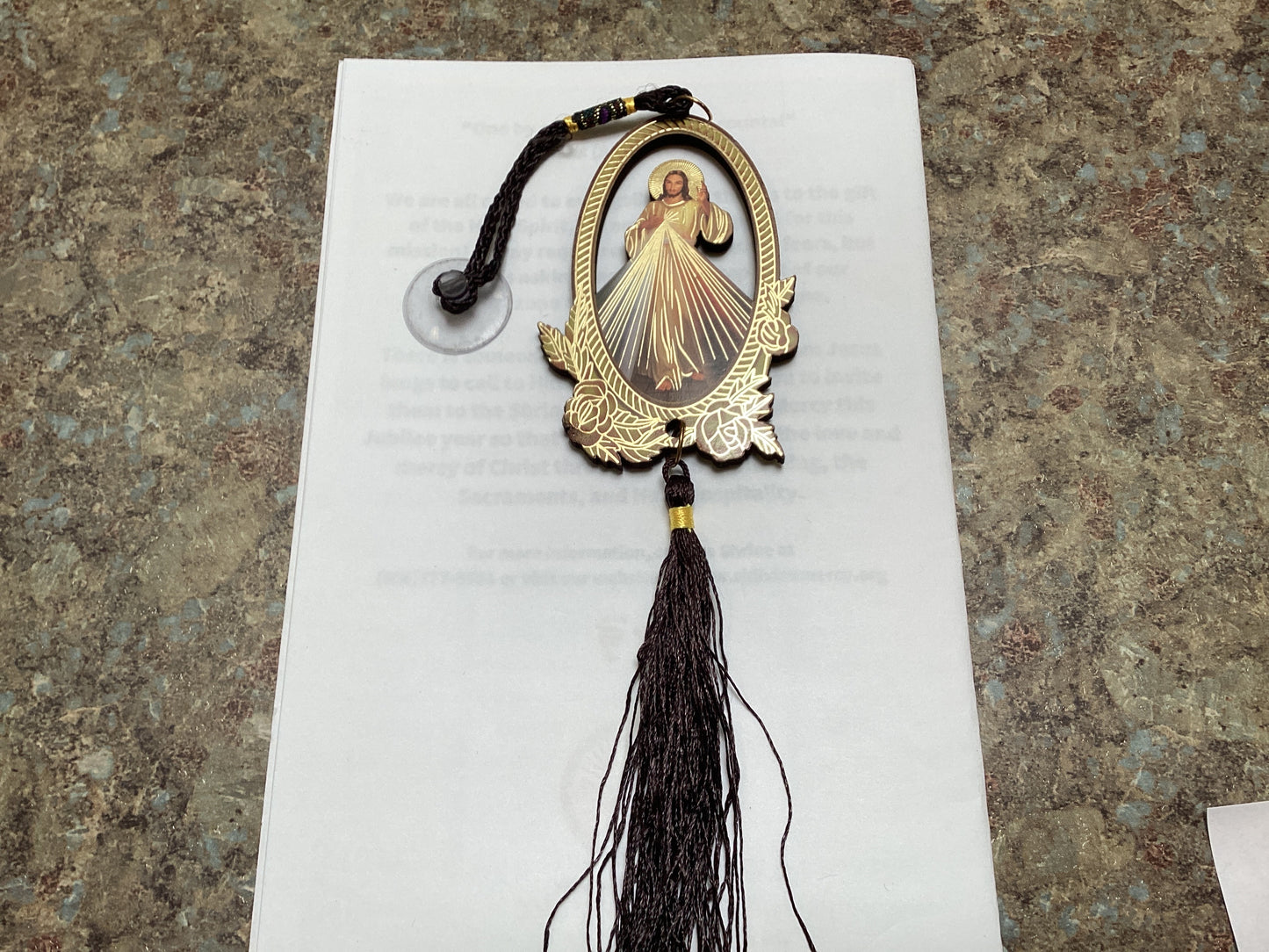 Divine Mercy Pendant - wooden hangings