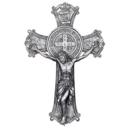 St. Benedict Two-Tone Crucifix 10.25”H