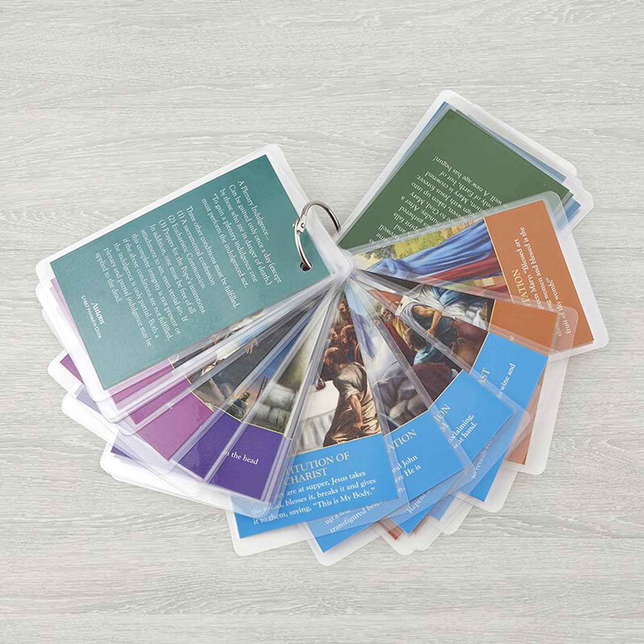 Laminated Rosary Prayer Card Set