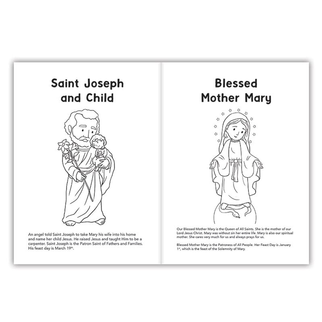 Mini Saints Coloring Book