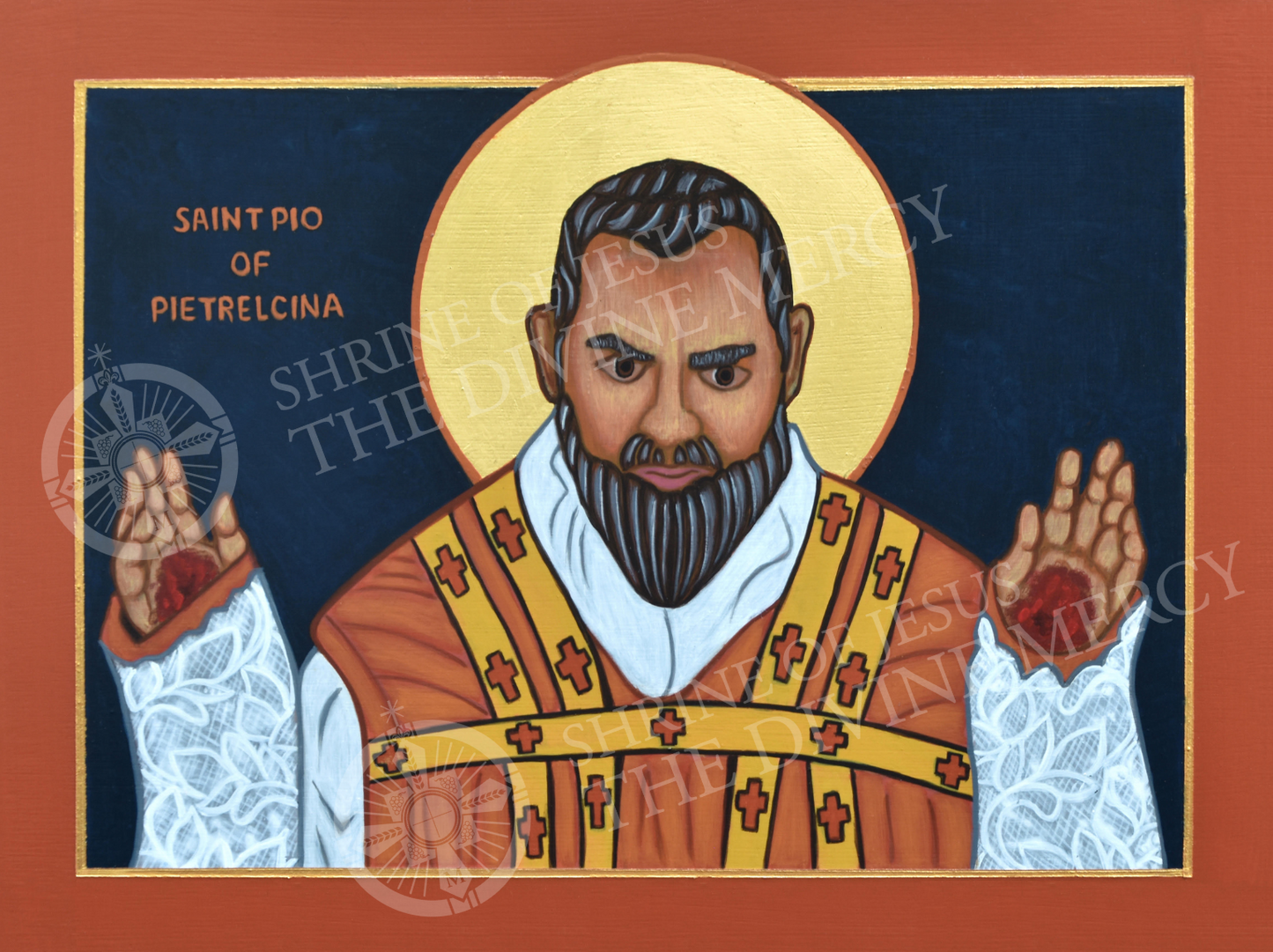 Icon: St. Padre Pio 12” x 9”