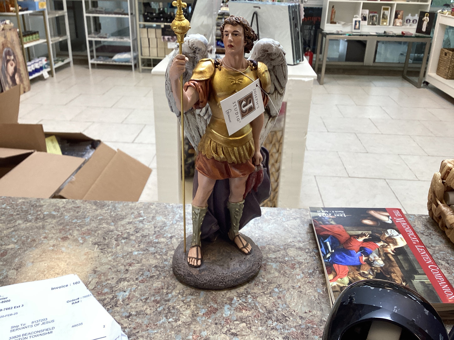 10” Saint Raphael figure