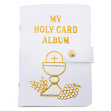 White First Communion Chalice Holy Card Holder