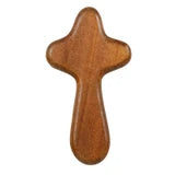 Dark Brown Hand Held Prayer Cross