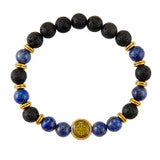 St. Benedict Onyx and Blue Bracelet