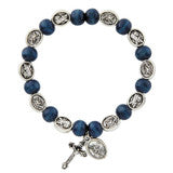 Blue St. Michael/Guardian Angel Rosary Bracelet