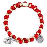 Divine Mercy Stone Wrap Style Rosary Bracelet