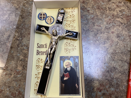 Crucifix silver St. Benedict