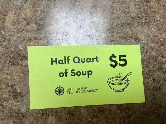 Half quart of soup to go