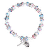 Divine Mercy Splatter Rosary Bracelet