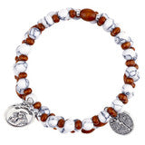 St. Anthony Turquoise Wrap Style Rosary Bracelet