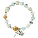 Genuine Stone Rosary Bracelet