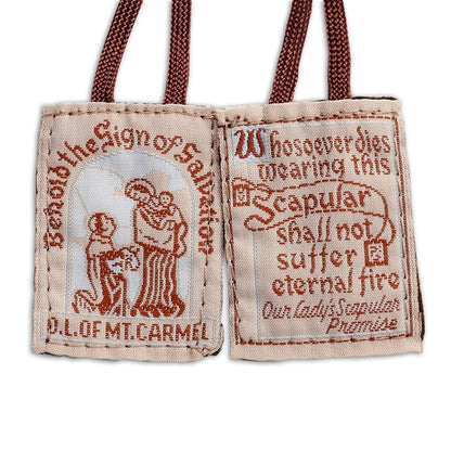 Traditional Brown Scapular-Brown Cord
