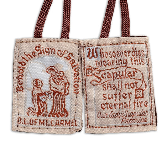 Traditional Brown Scapular-Brown Cord