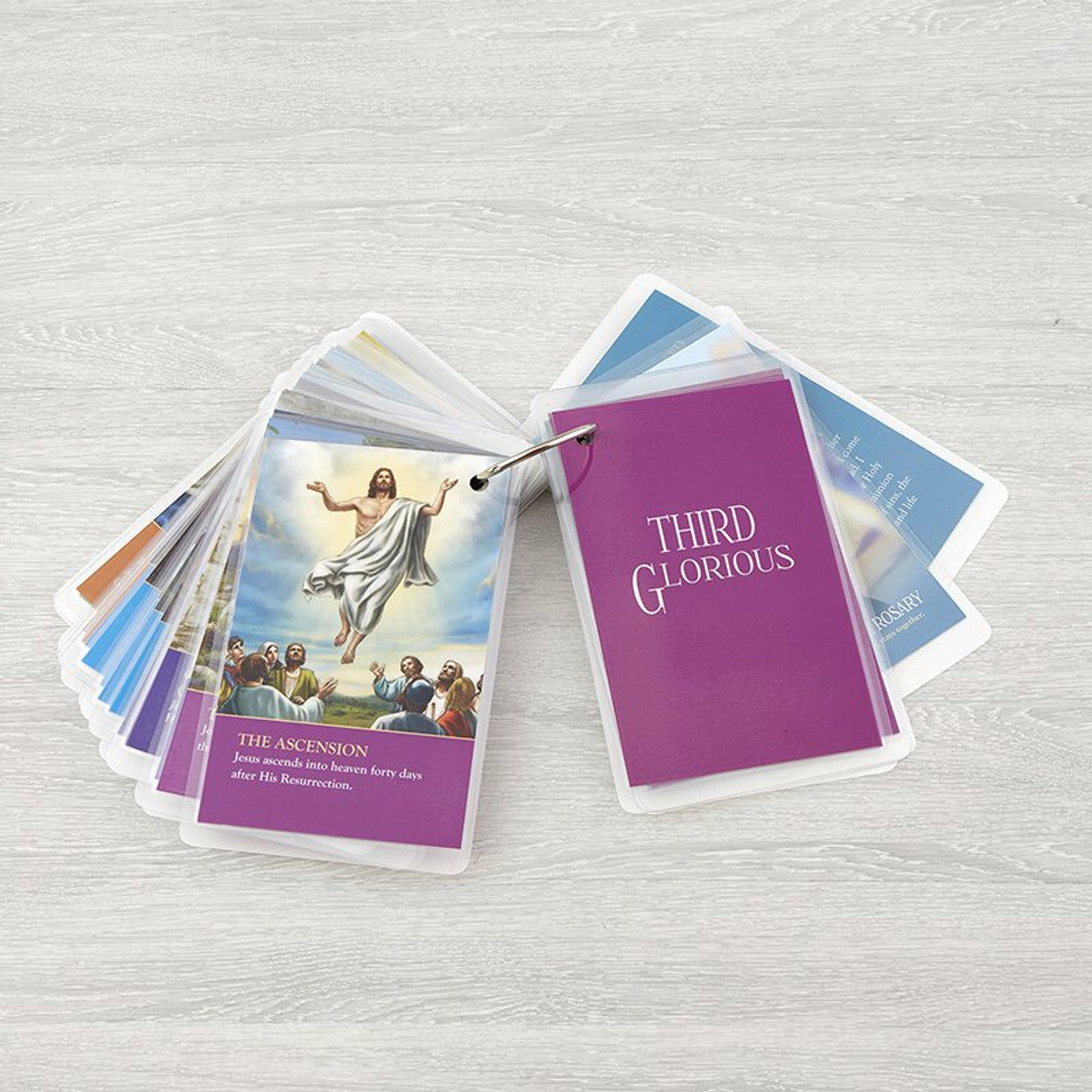 Laminated Rosary Prayer Card Set