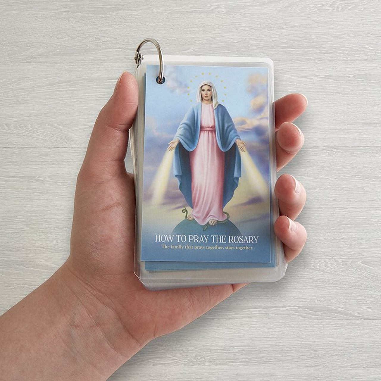 Laminated Rosary Prayer Card Set