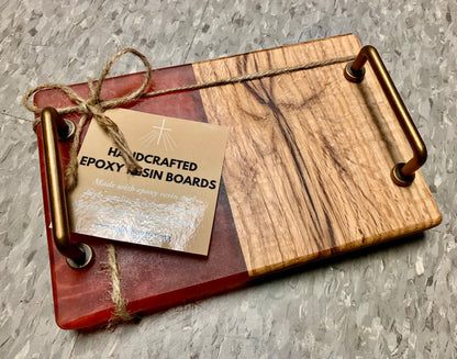 15.5" by 9.5" Charcuterie Board/ Side Table