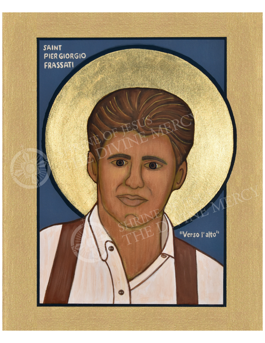 St. Pier Giorgio Frassati Icon by Kathleen Crombie 9"x12"