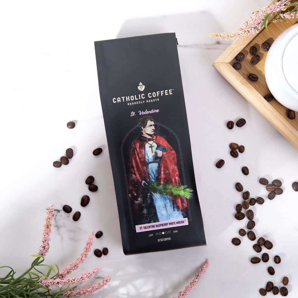 Catholic Coffee - St. Valentine Raspberry White Mocha