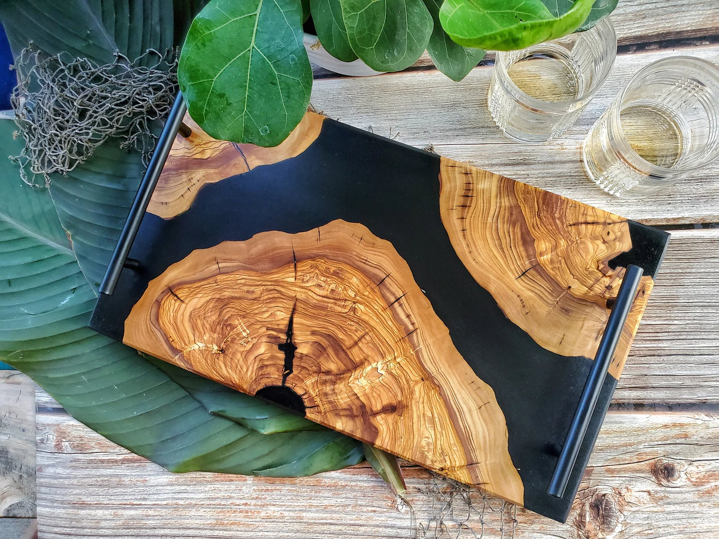 15.5" by 9.5" Charcuterie Board/ Side Table