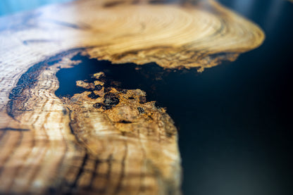 48" by 24" Resin and Wood Coffee Table
