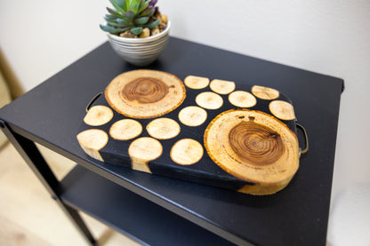 15.5" by 9.5" Charcuterie Board/ Side Table