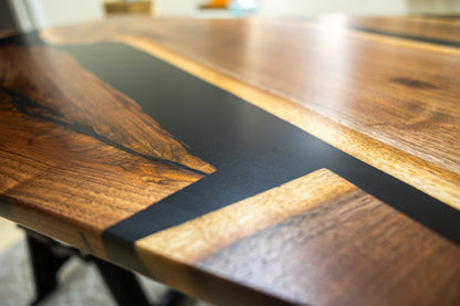 48" by 24" Resin and Wood Coffee Table