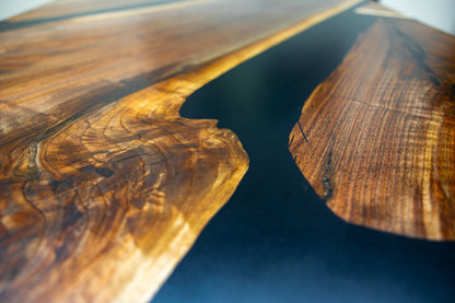 48" by 24" Resin and Wood Coffee Table